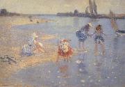 Children Paddling Walberswick Philip Wilson Steer